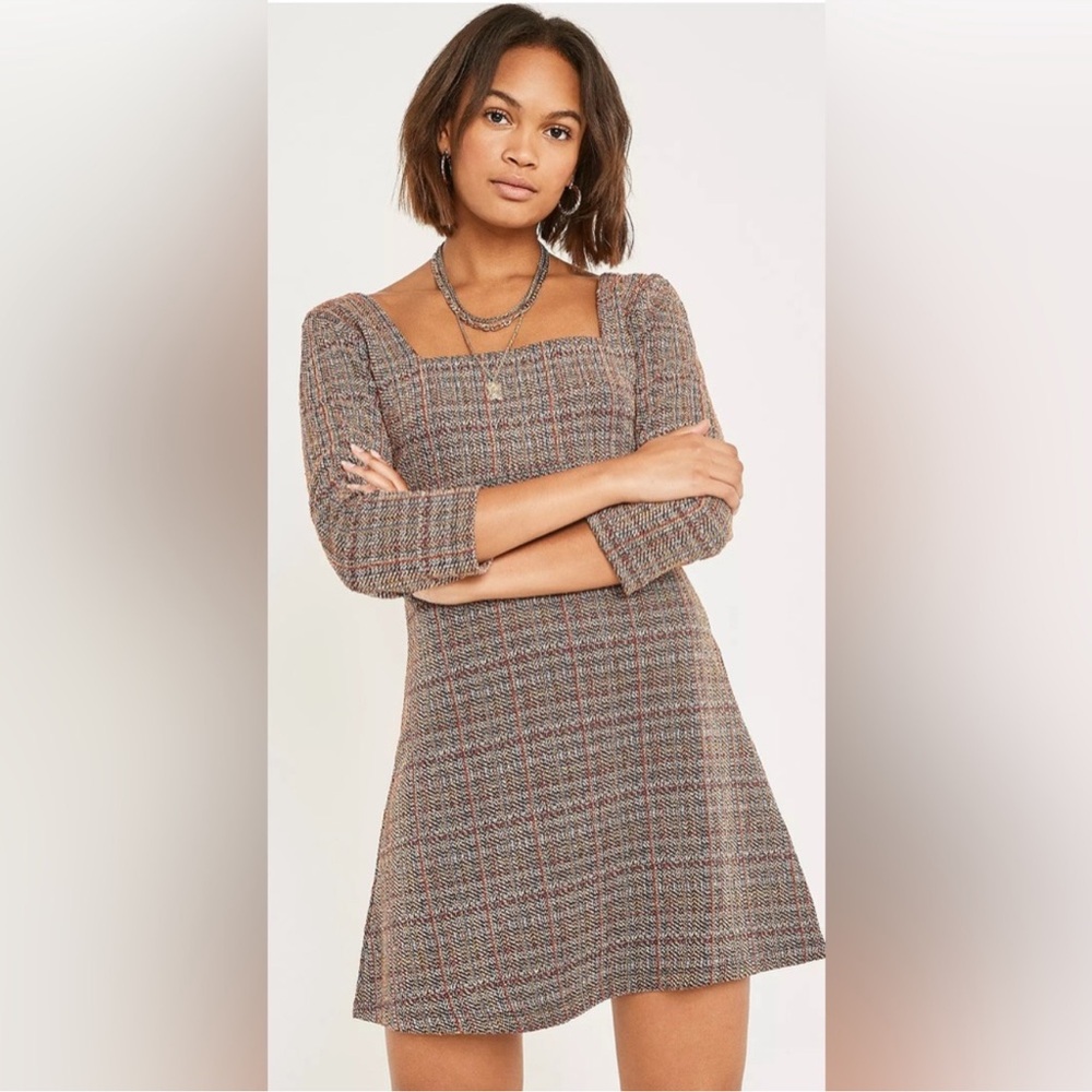 Free‎ People Uptown Girl Plaid Mini Dress Size 8